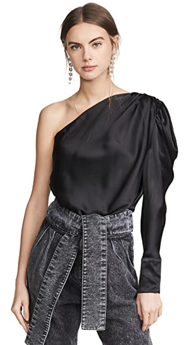 Shop Alix Dakota Thong Bodysuit In Black
