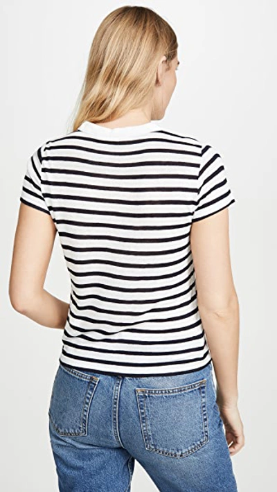 Shop Alexander Wang T Striped Boy Tee In Ink/ivory