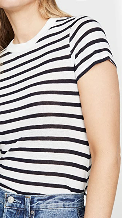 Shop Alexander Wang T Striped Boy Tee In Ink/ivory