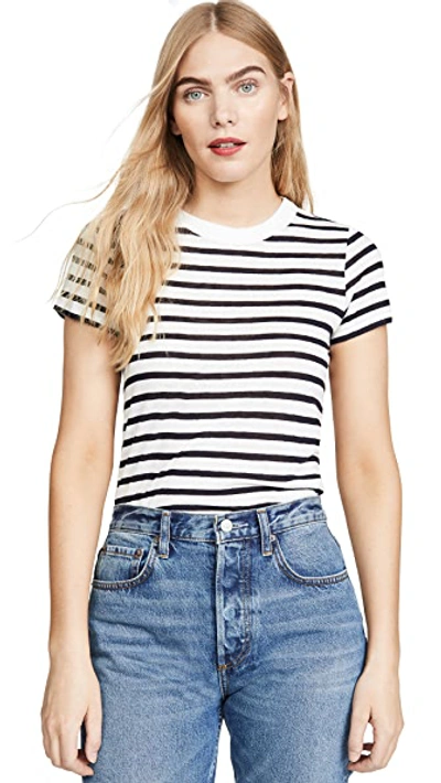 Shop Alexander Wang T Striped Boy Tee In Ink/ivory