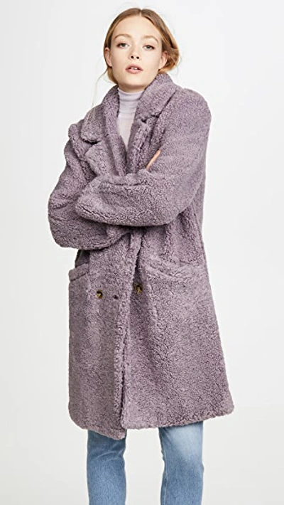Shop Astr Freddie Coat In Lavender