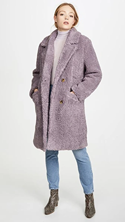 Shop Astr Freddie Coat In Lavender