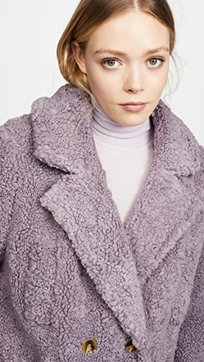 Shop Astr Freddie Coat In Lavender