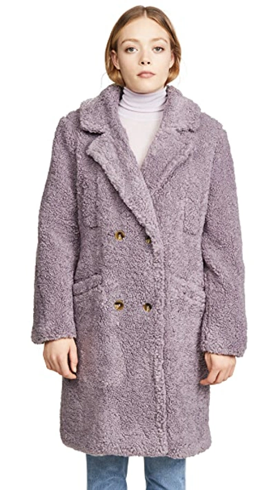 Shop Astr Freddie Coat In Lavender