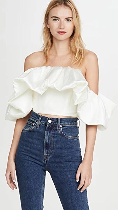 Shop Solace London Margot Top In Winter White