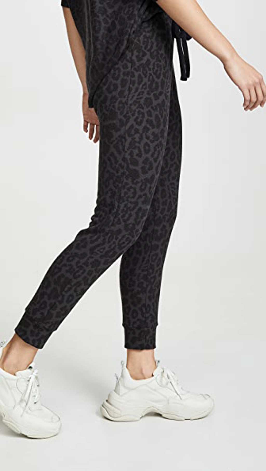 Lna Leopard Print Pull on Pants In Black Leopard ModeSens