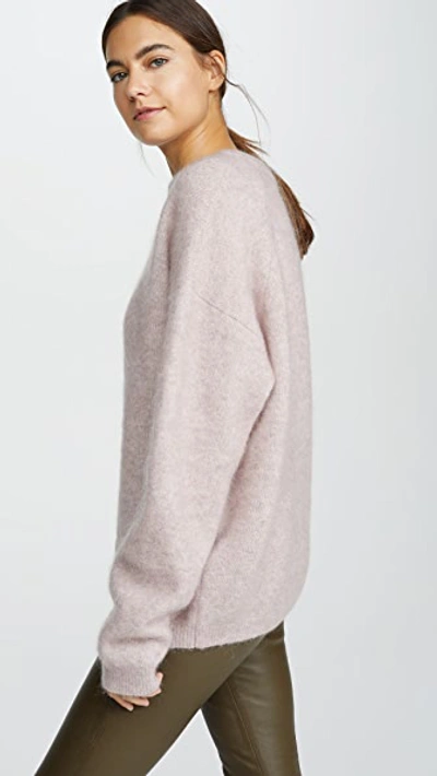 Shop Acne Studios Dramatic Mohair Sweater In Powder Pink