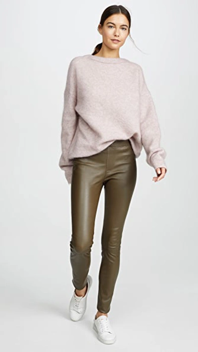 Shop Acne Studios Dramatic Mohair Sweater In Powder Pink
