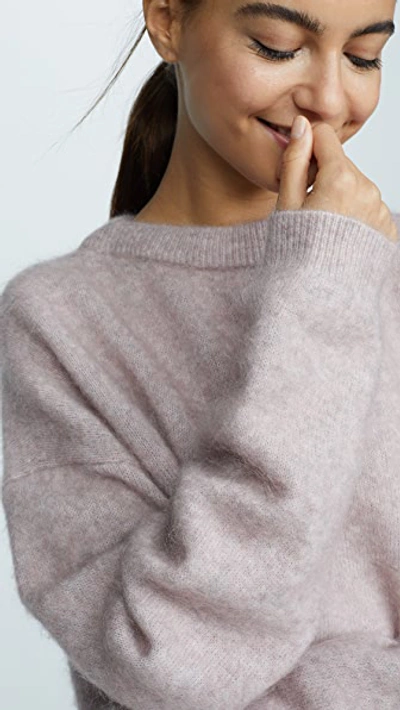 Shop Acne Studios Dramatic Mohair Sweater In Powder Pink