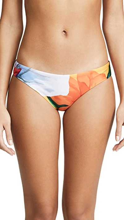 Shop Mara Hoffman Zoa Bikini Bottoms In Plumeria Print