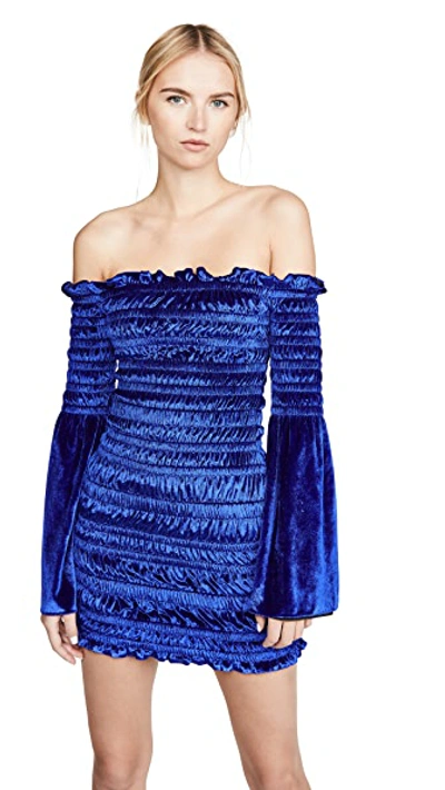 Fluid Velvet Ruched Dress