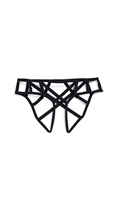 Shop Kiki De Montparnasse Voyuer Cage Panties In Black