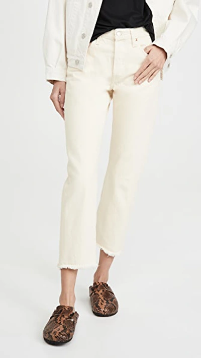 Levi's 501 High Waist Crop Straight Leg Jeans In Neutral Ground | ModeSens