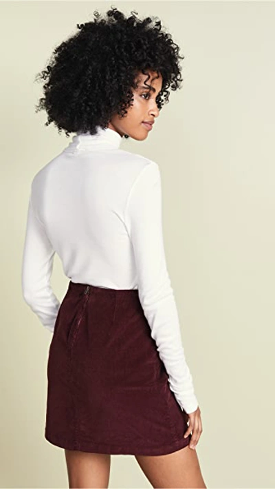 Shop Splendid 1x1 Turtleneck Top In White