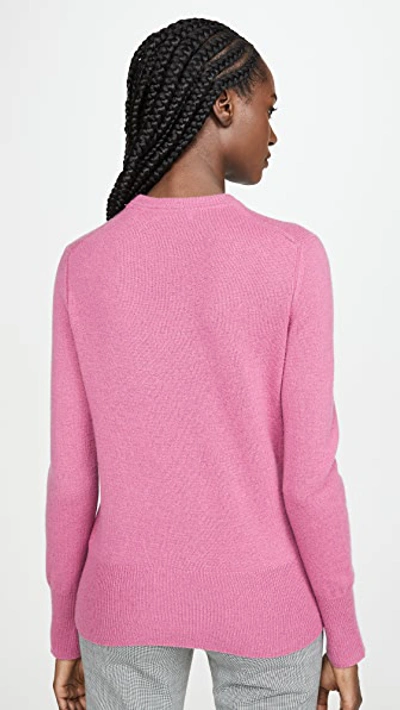 Shop Equipment Sanni Crew Neck Cashmere Sweater In Red Violet