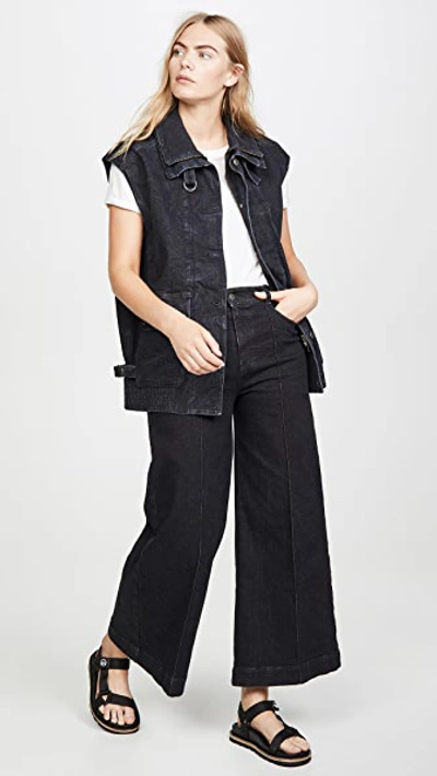 Shop Stella Mccartney Waistcoat Organic Extreme Black