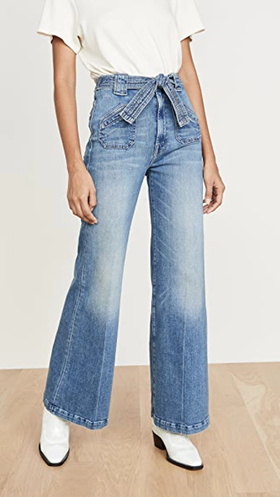 Shop Mother The Tie Patch Roller Jeans In Popism