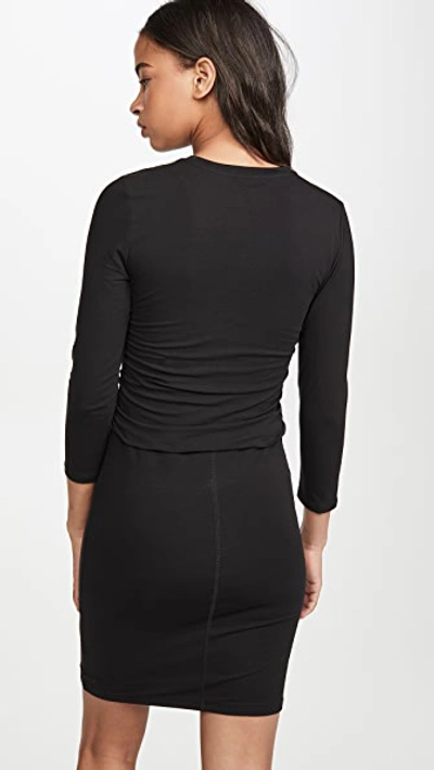 Shop Atm Anthony Thomas Melillo Pima Cotton Dress In Black