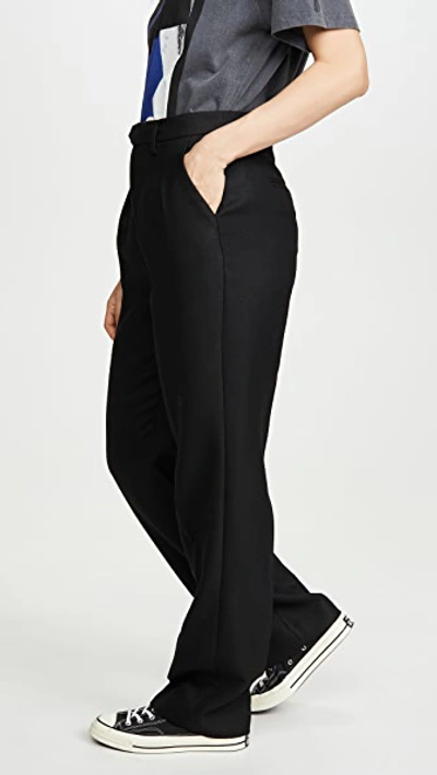 Shop Anine Bing James Trousers In Black