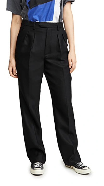 Shop Anine Bing James Trousers In Black