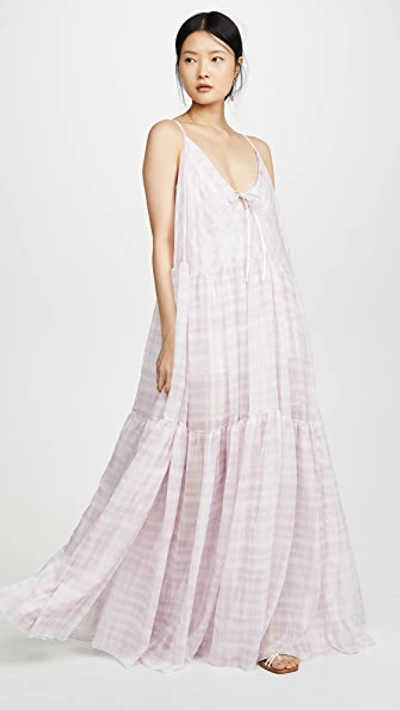 Shop Jacquemus The Mistral Dress In Print Pink Checked