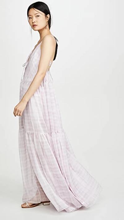 Shop Jacquemus The Mistral Dress In Print Pink Checked