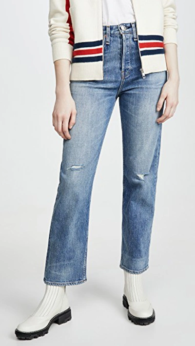 Shop Rag & Bone Maya High-rise Ankle Straight Jeans In Orian