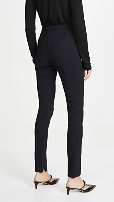 Shop Adam Lippes Skinny Pants In Bonded Neoprene In Black