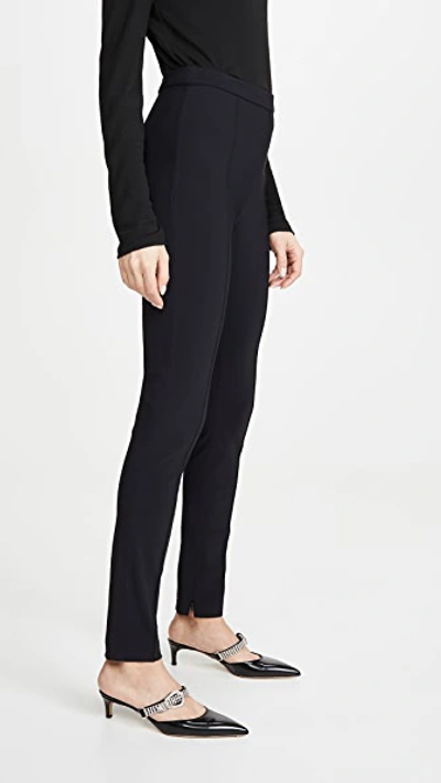 Shop Adam Lippes Skinny Pants In Bonded Neoprene In Black