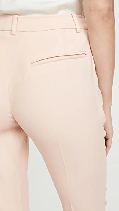 Shop Adeam Tailored Cigarette Pants In Petal Pink