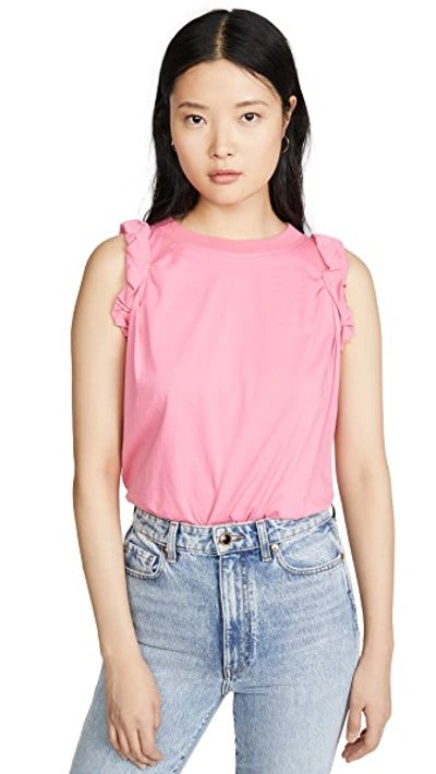 Shop Victoria Victoria Beckham Twist Armhole Tank In Marshmallow Pink