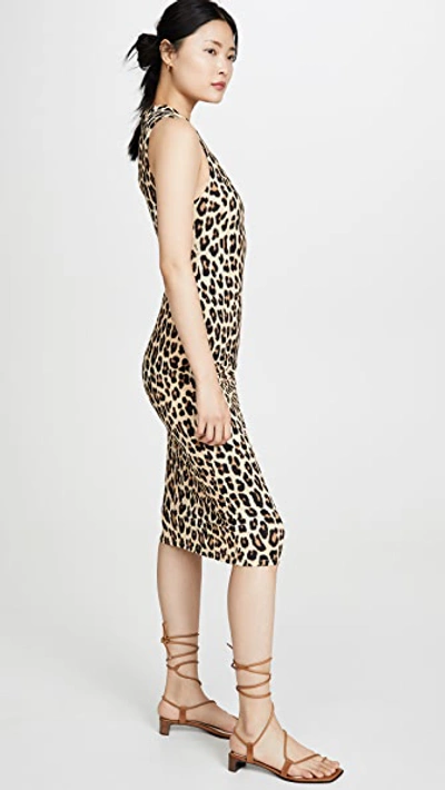 Shop Alice And Olivia Sleeveless Delora Dress In Textured Leopard