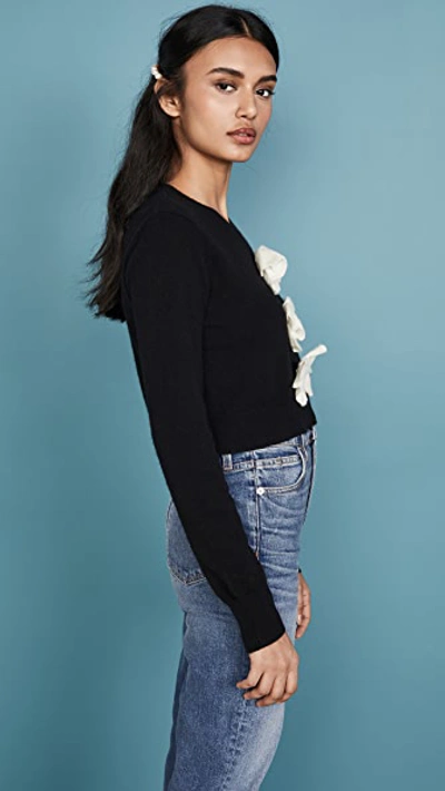 Shop Madeleine Thompson Vulcan Cashmere Sweater In Black/cream