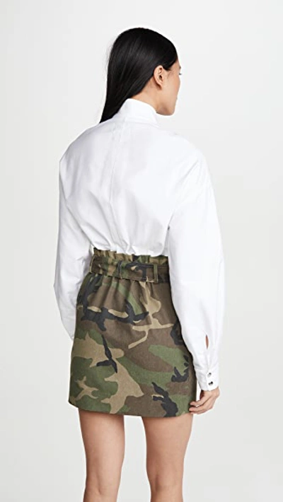 Shop Rta Niccola-zip Shirt Belted Skirt Combo In White