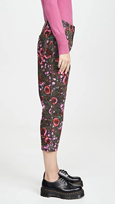 Shop Marni Floral Jean Trousers In Starlight Pink