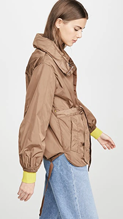 Shop Add Hooded Jacket In Bronze