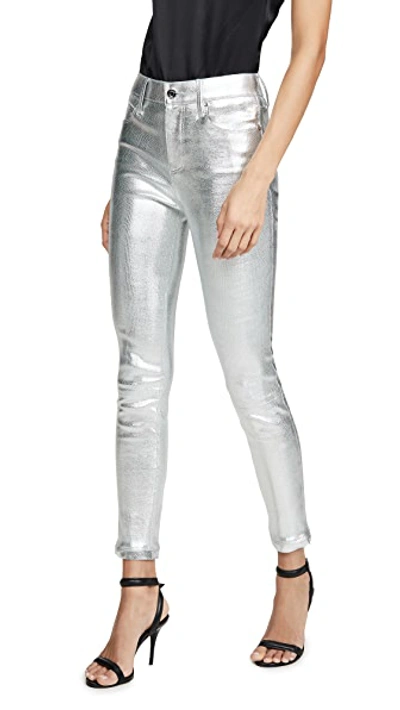 Shop Rta Madrid Jeans In Chrome Scale