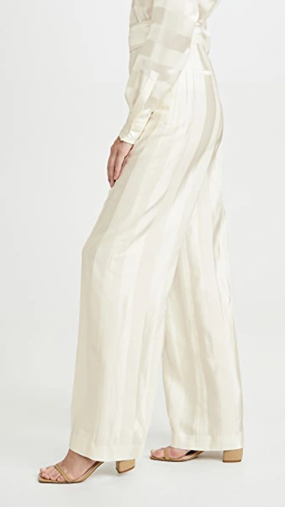 Shop Victoria Victoria Beckham Wide Leg Trousers In Ivory