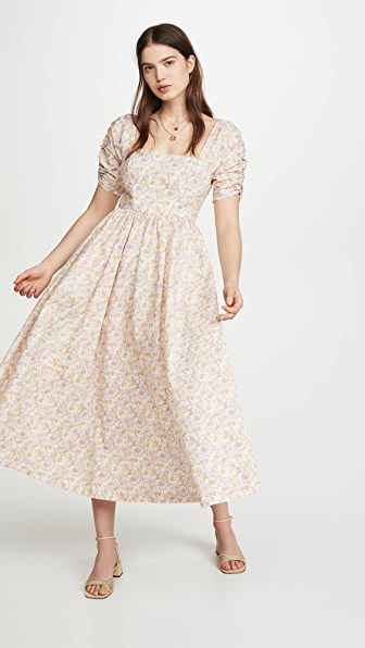 white maxi midi dress