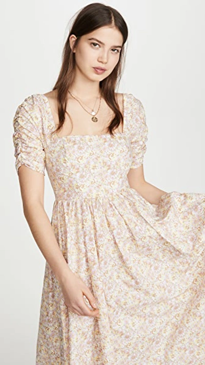 Shop Free People She's A Dream Midi Dress In Powder Combo