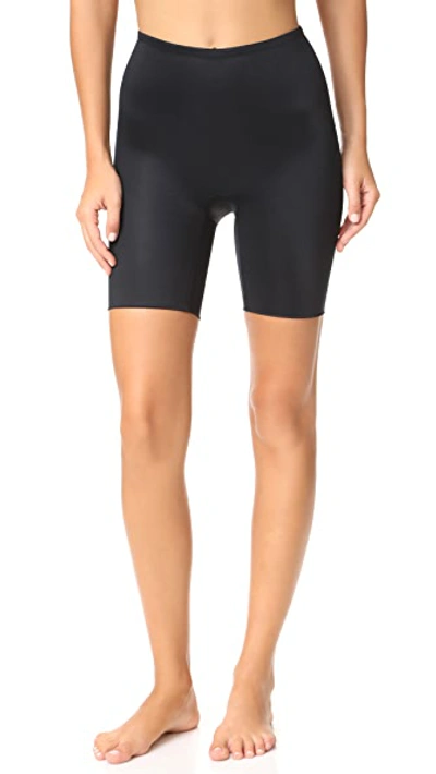 Shop Spanx Power Conceal-her Mid-thigh Shorts In Very Black