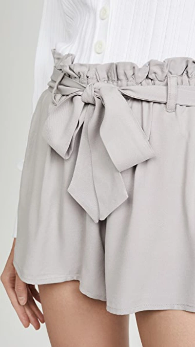 Shop Bb Dakota Secure The Bag Shorts In Stone Grey