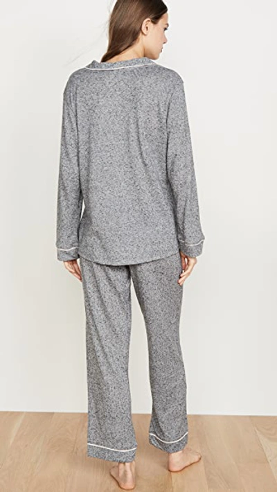 Shop Eberjey Bobby Pj Set In Heather Grey/bellini