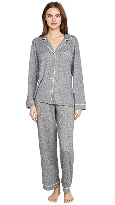 Shop Eberjey Bobby Pj Set In Heather Grey/bellini