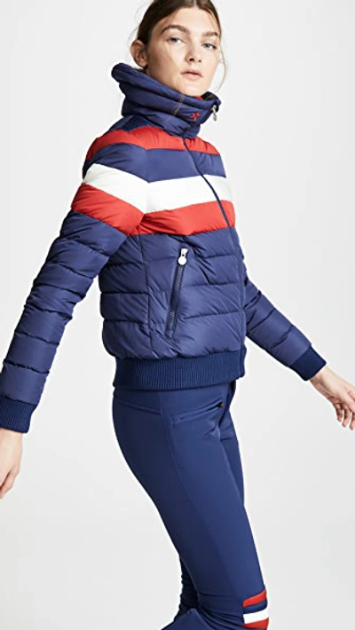 Shop Perfect Moment Queenie Jacket In Navy Rainbow