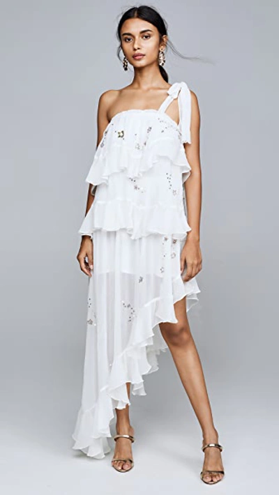 Shop Rococo Sand Star Light One Shoulder Dress White Xs