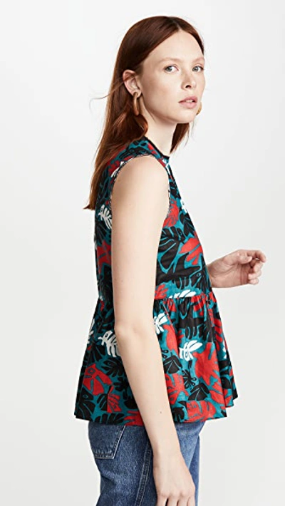 Shop Marni Floral Blouse In Gazebo