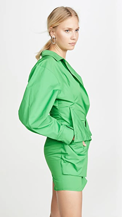 Shop Jacquemus Murano Dress In Green