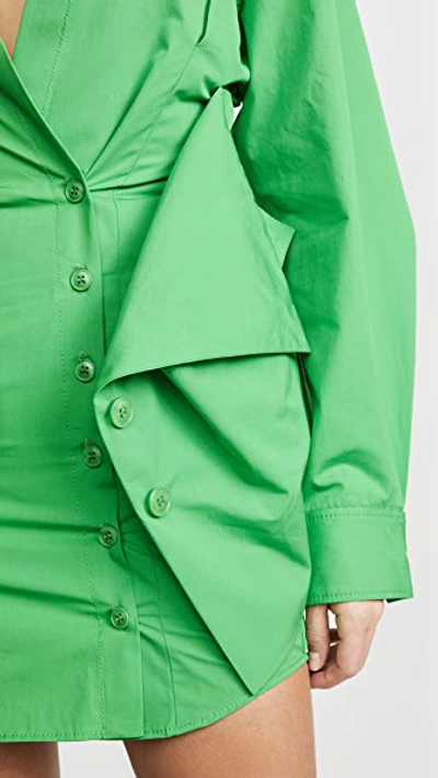 Shop Jacquemus Murano Dress In Green