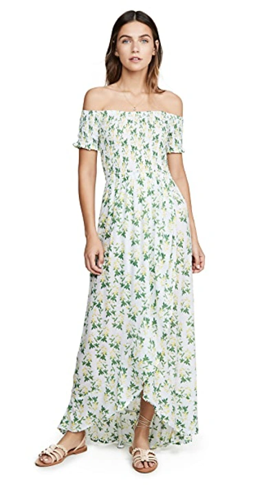 Shop Tiare Hawaii Cheyenne Long Dress In Tokyo Garden Green